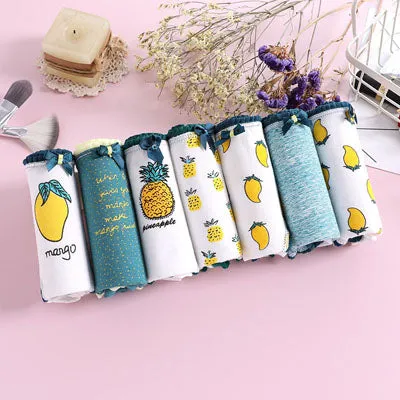 7 Pcs/lot Panties Women Underwear Cotton Briefs Sexy Panties Lingeries Cueca Calcinhas Shorts Underpant Girls Cute Panty Ladies