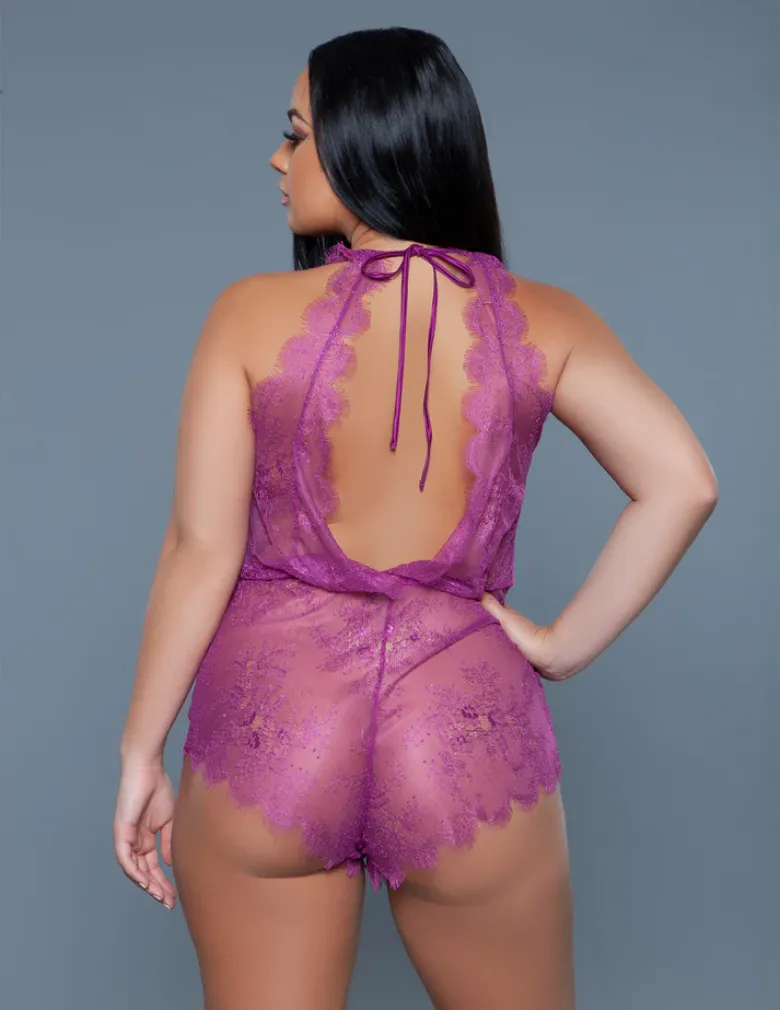 Be Wicked 2272 Reagan Romper Burgundy