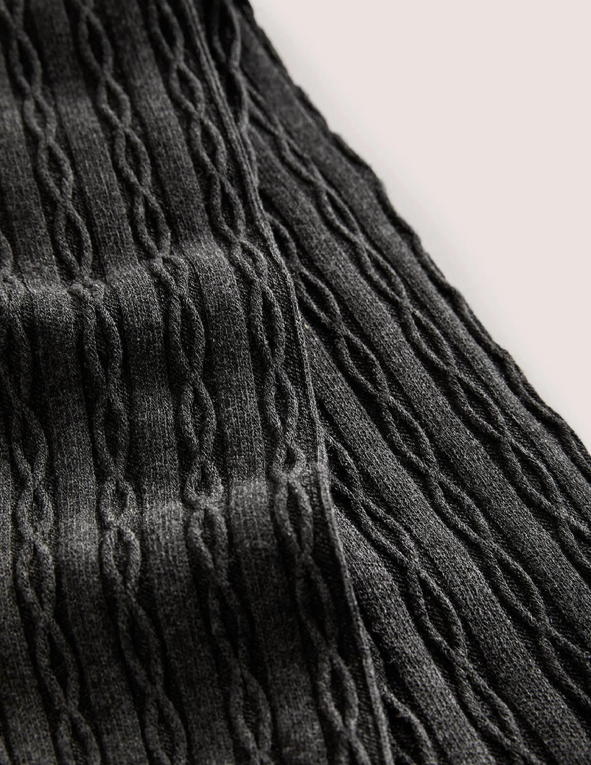 Cable Knit Stockings-Grey