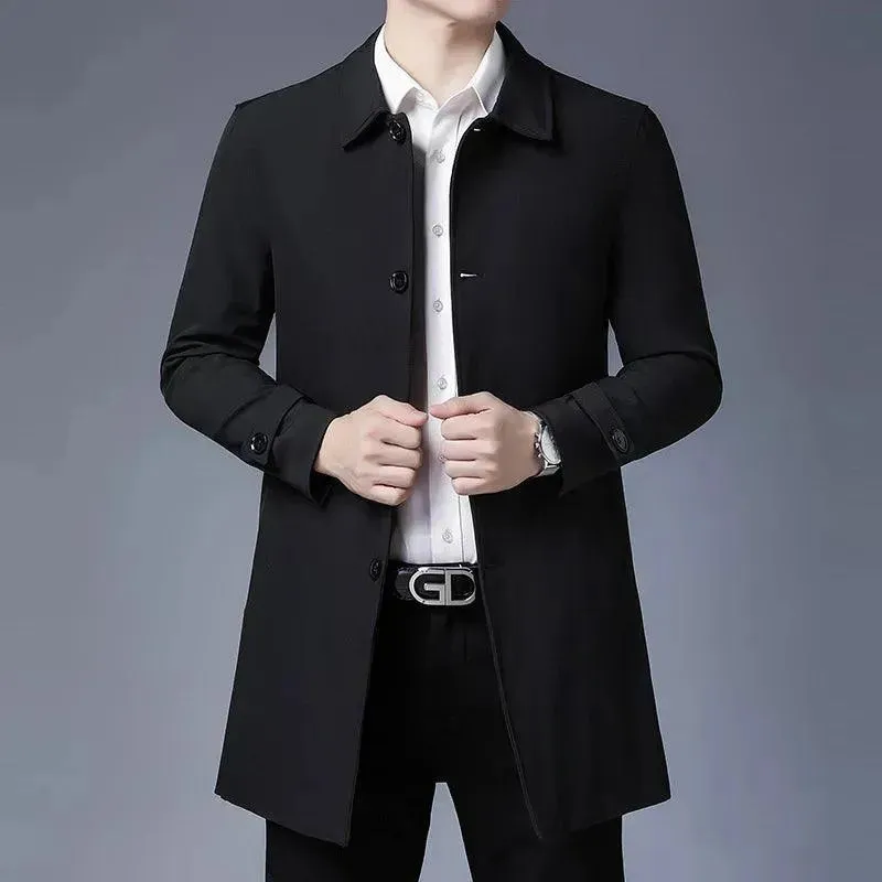 Classic Button Men Car Coat