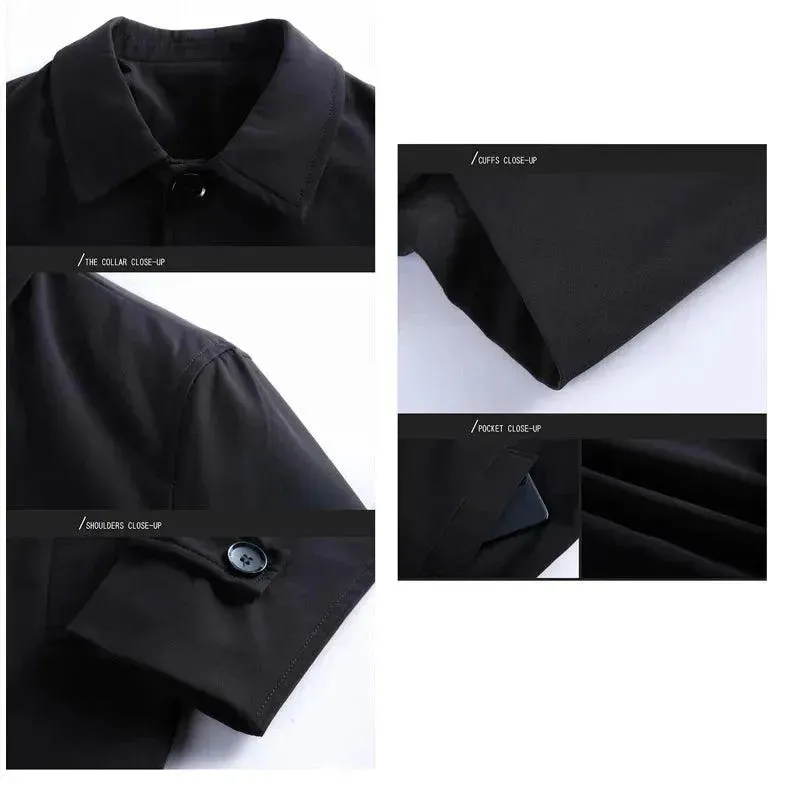 Classic Button Men Car Coat