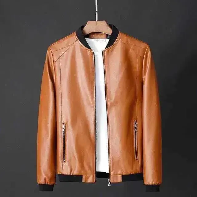 Classic Slim Fit Men Leather Jacket