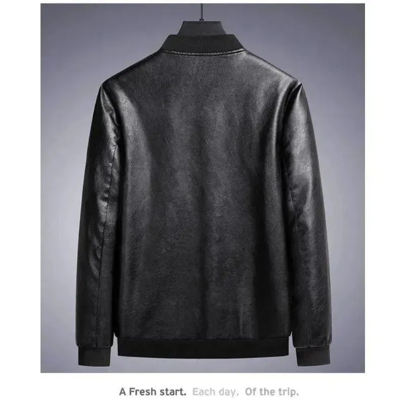 Classic Slim Fit Men Leather Jacket