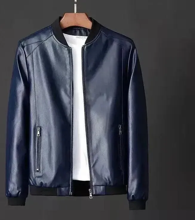 Classic Slim Fit Men Leather Jacket