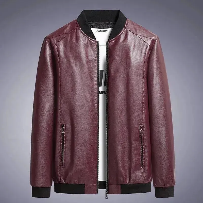 Classic Slim Fit Men Leather Jacket
