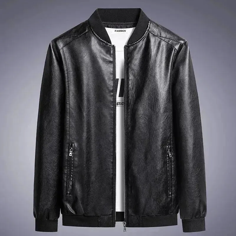 Classic Slim Fit Men Leather Jacket