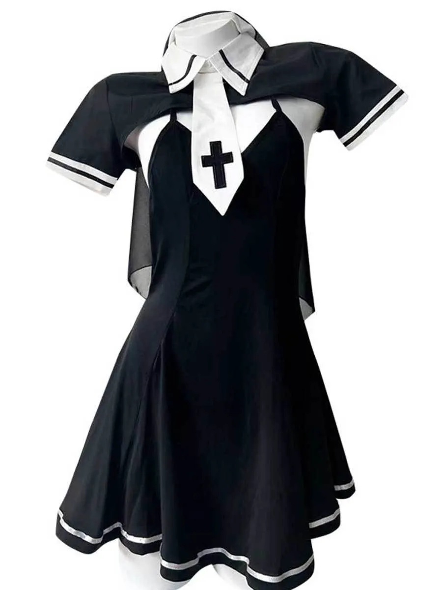Cute Habit Nun Cosplay Lingerie Dress
