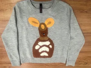 EVELUST Women's Cute Sweater Long Sleeve Crew Neck Fun Patterned Sweater Tops