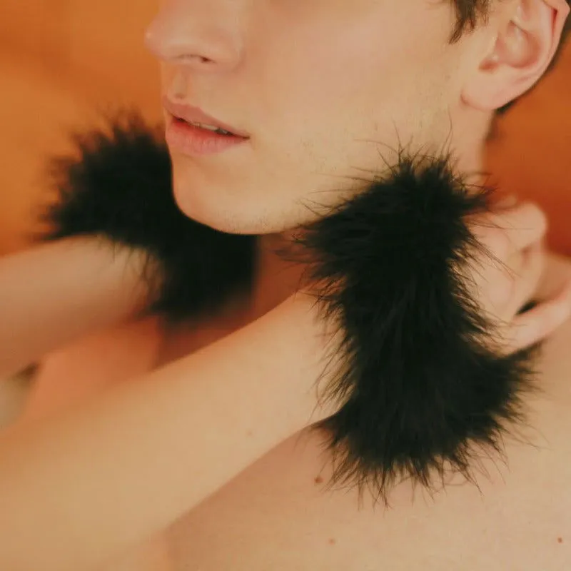 Fluffy Black Handcuff