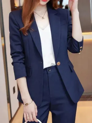 Formal 1-Button Women's Pantsuit
