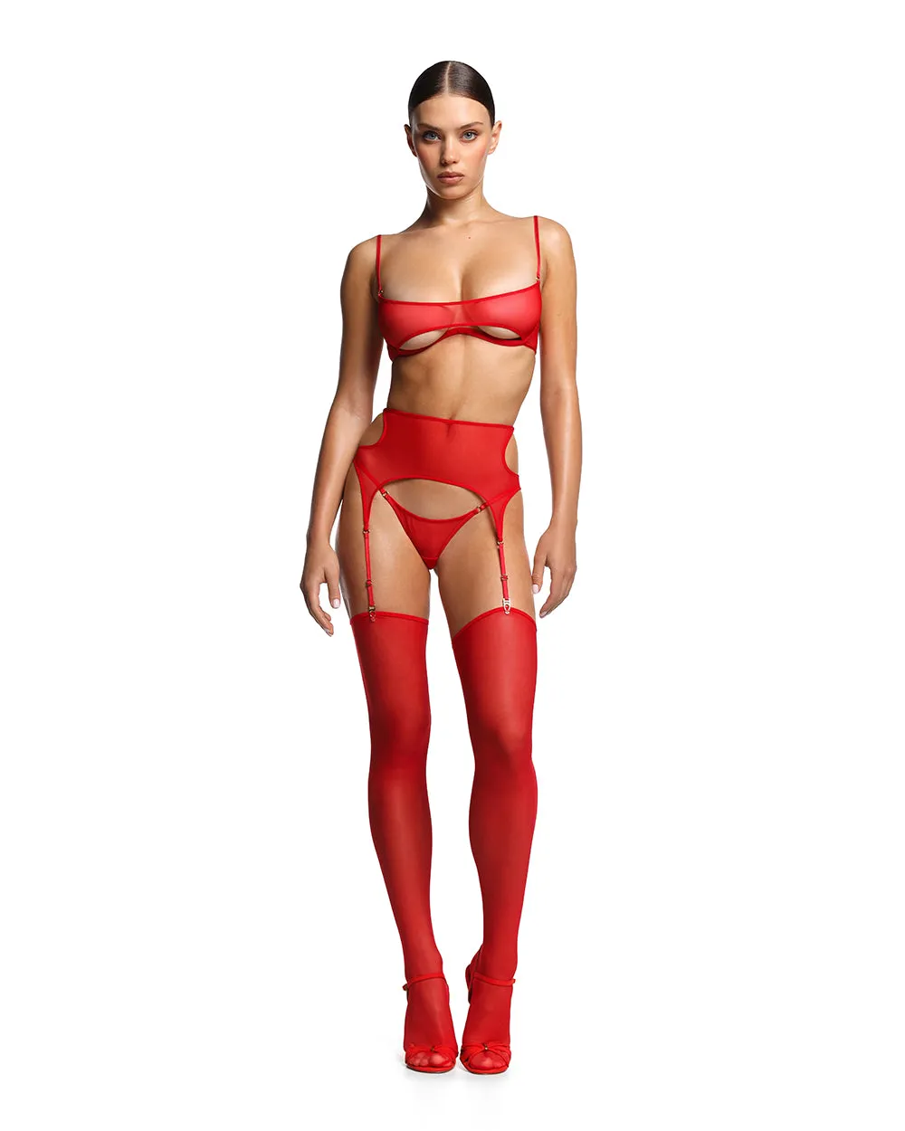 Garter Belt "Felicia" Red