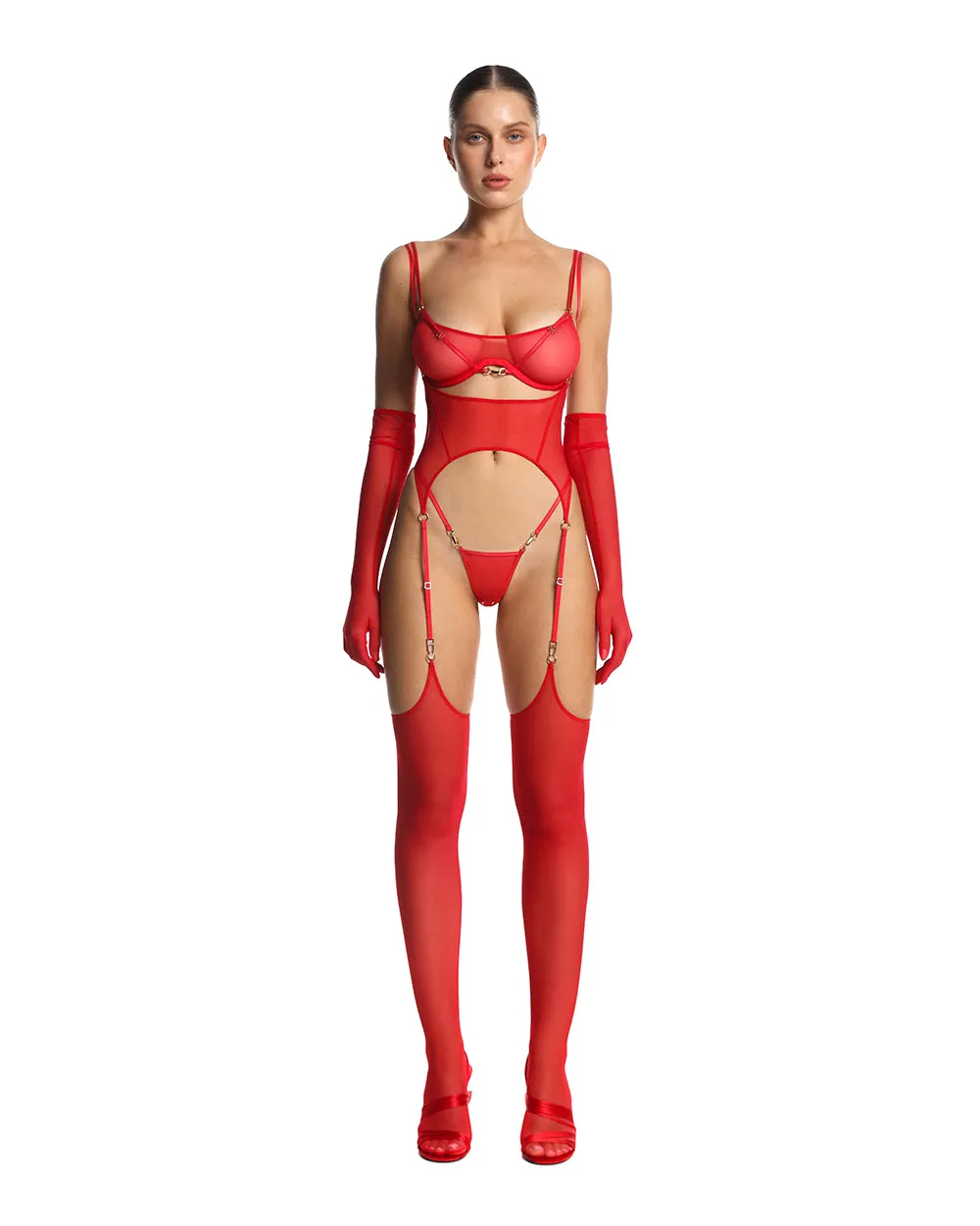 Garter Belt "Imani" Red