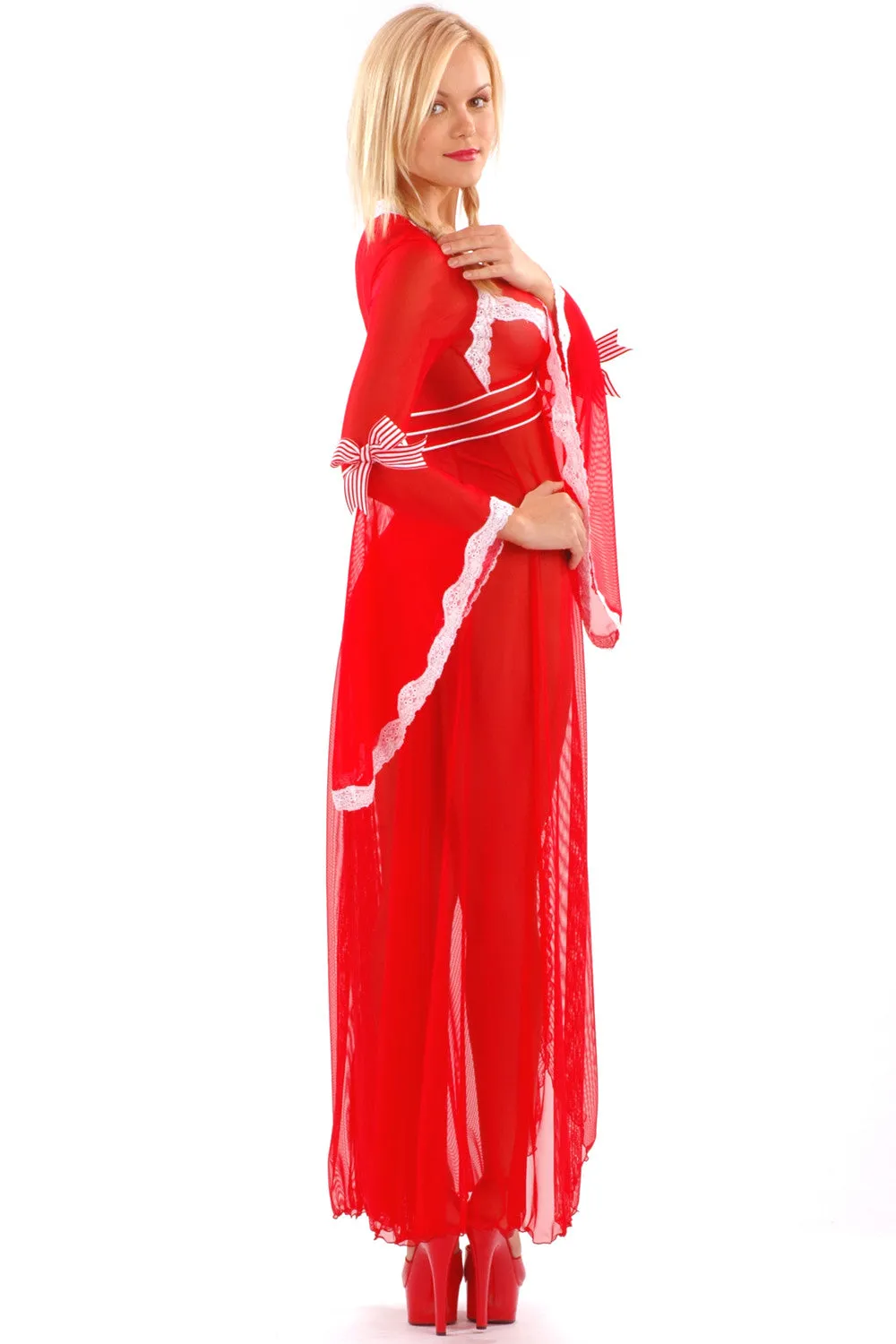 Gigi Peppermint Long Robe