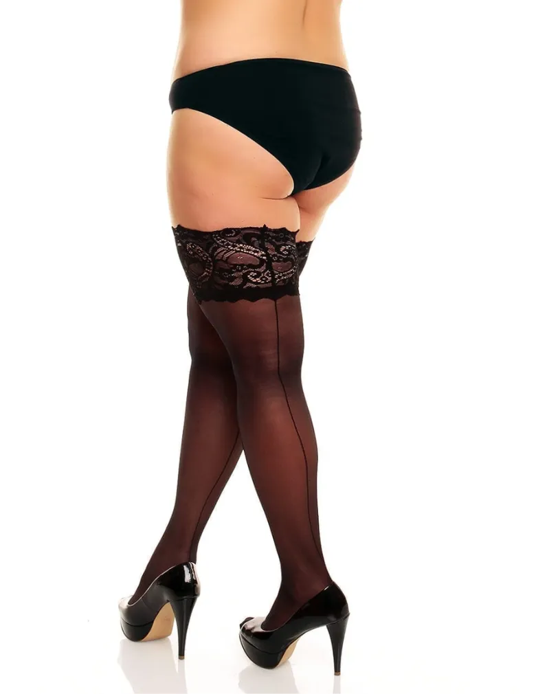 Glamory Hosiery Hold Ups 50315 Couture20 Black