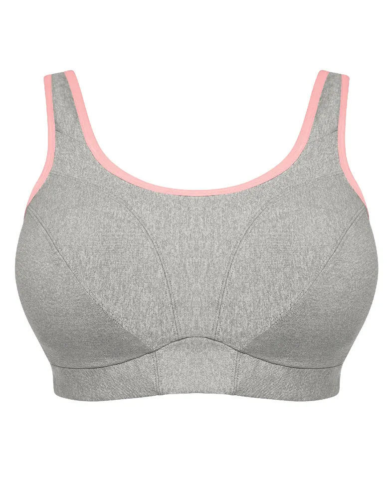 Goddess Synergy GD6911 Gray Heather Soft Cup Sports Bra