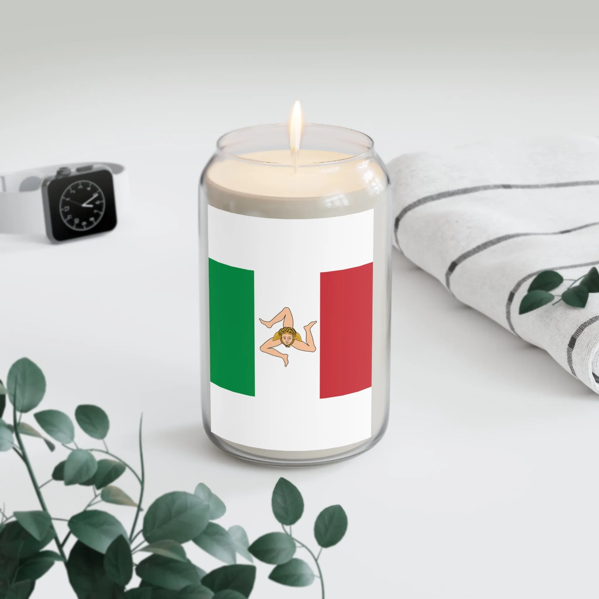 Italian Flag Scented Candle - 13.75oz - Perfect for Home Décor and Celebrations