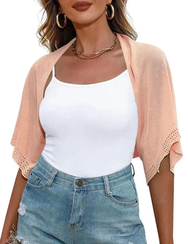 Knitted Short Crop Cardigan Sweater