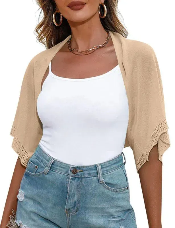 Knitted Short Crop Cardigan Sweater