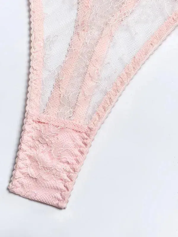 Lace Feather Lingerie Set