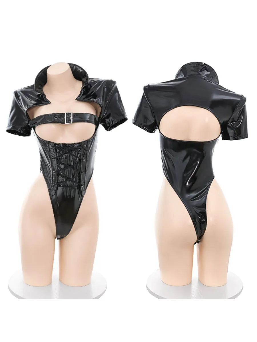 Latex Open Cup Bunny Outfit