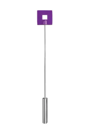 Leather Square Tipped Crop - Purple