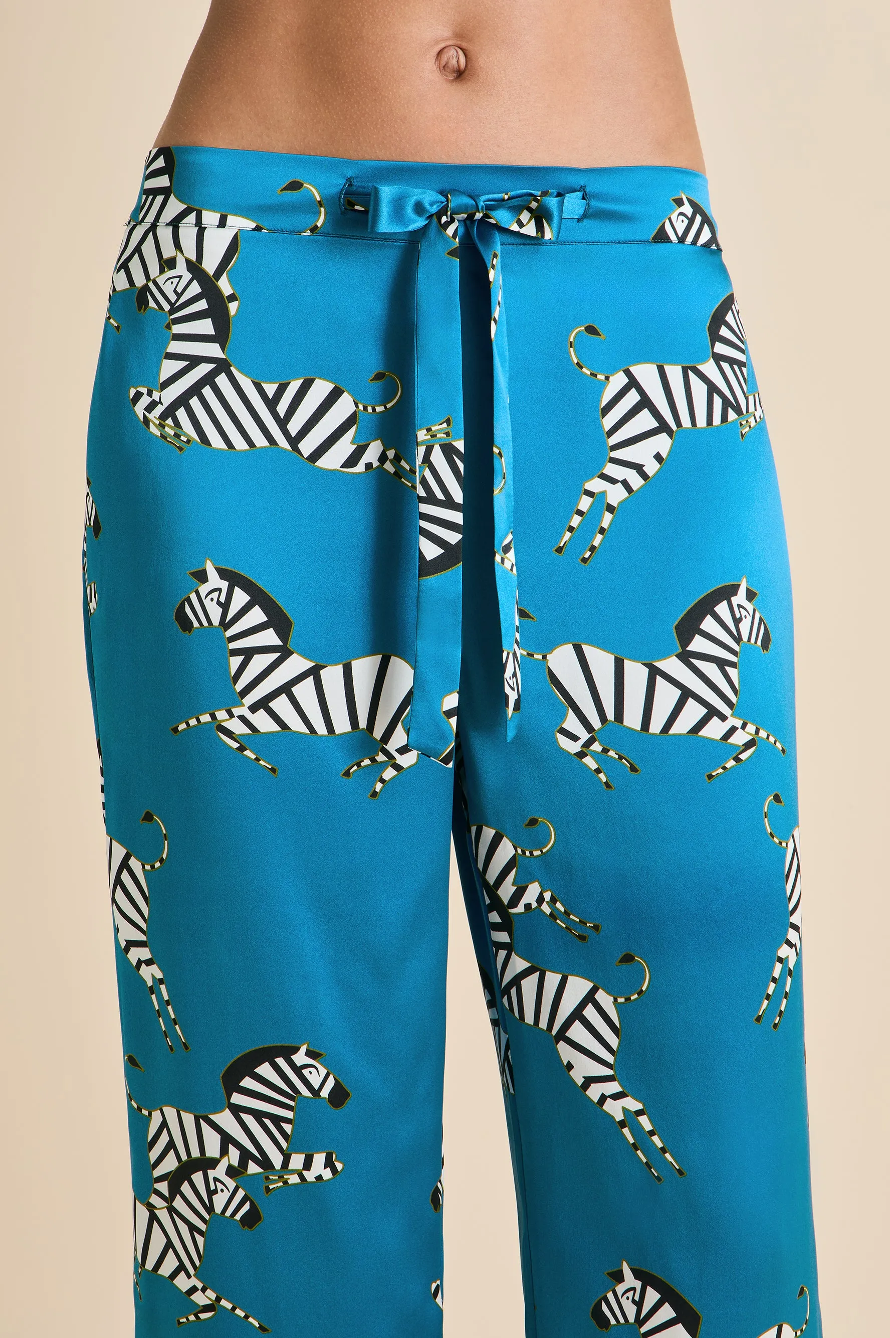 Lila Zora Blue Zebra Pajamas