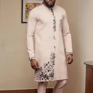 Men Bold Floral Cotton Formal Set