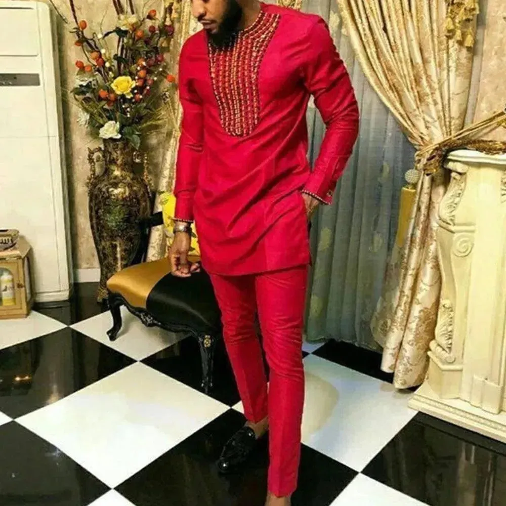 Men Classic Embroidered African Outfit Set