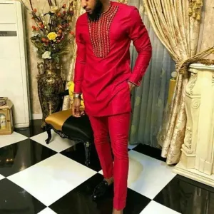Men Classic Embroidered African Outfit Set
