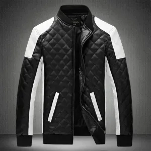 Men's Casual Motorcycle Leather Jacket