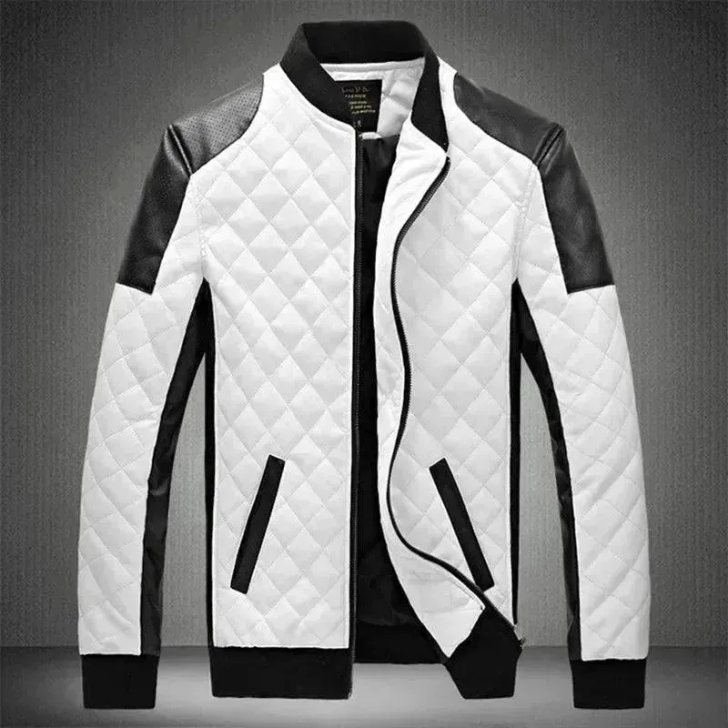 Men's Casual Motorcycle Leather Jacket