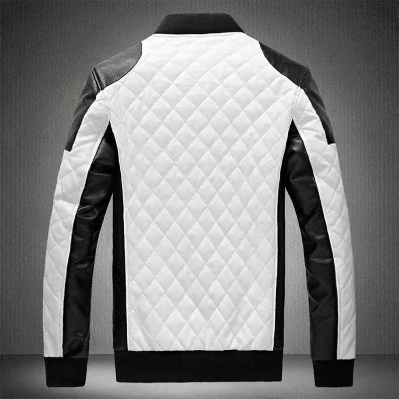 Men's Casual Motorcycle Leather Jacket