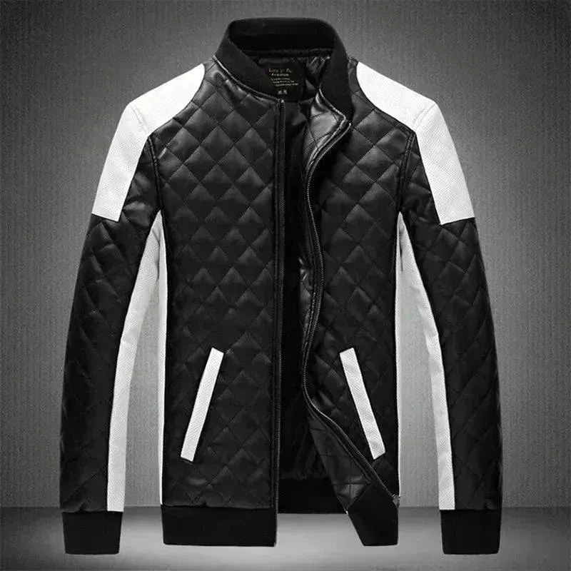 Men's Casual Motorcycle Leather Jacket
