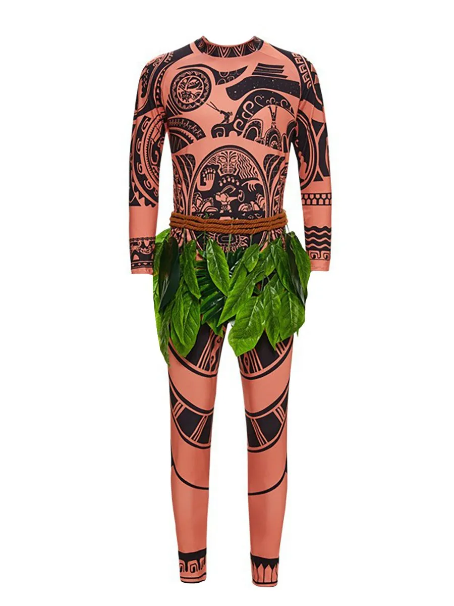 Men's Polynesian Tattoo Costume