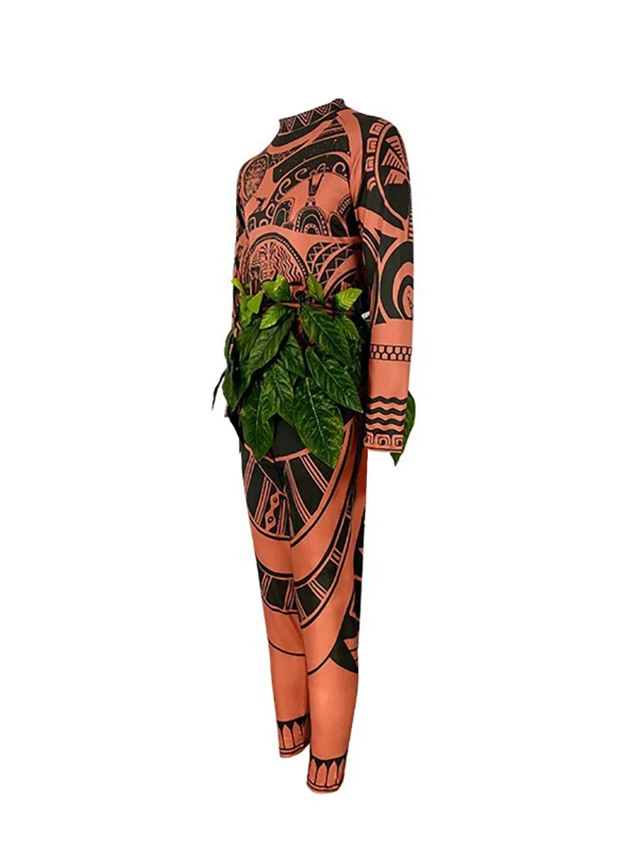 Men's Polynesian Tattoo Costume