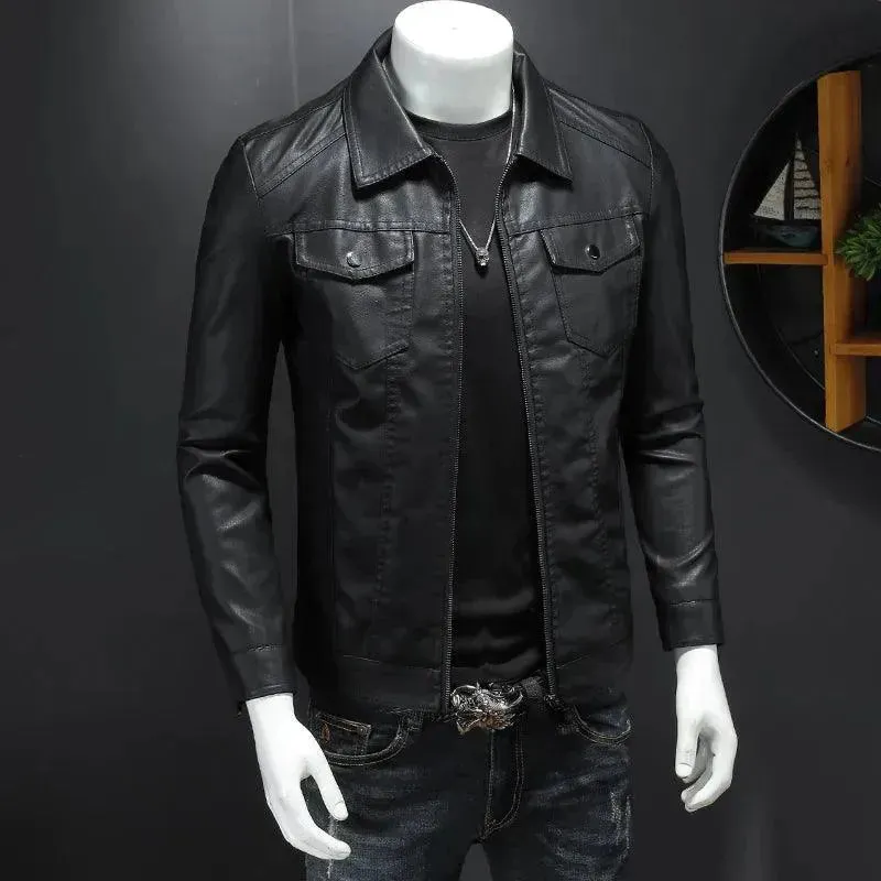 Men's Slim Fit Faux Leather Jackets