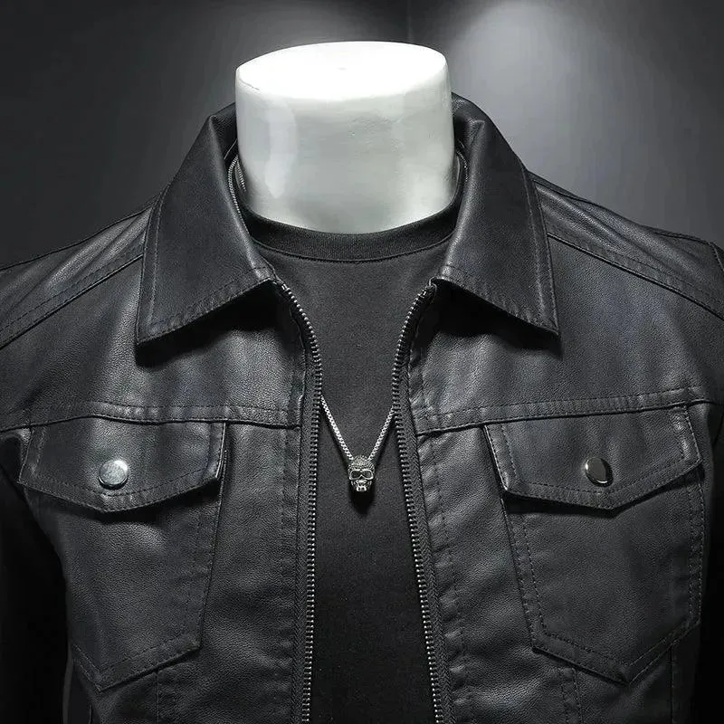 Men's Slim Fit Faux Leather Jackets