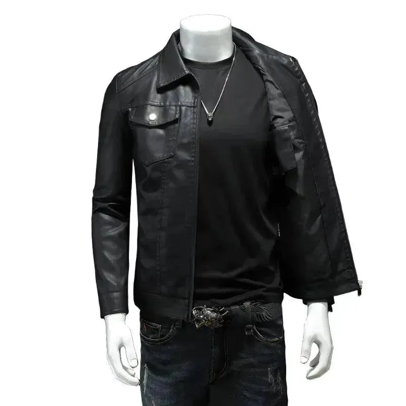Men's Slim Fit Faux Leather Jackets