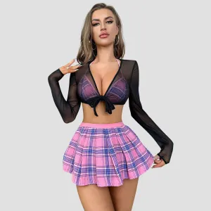 Naughty Plaid Role Play Costume