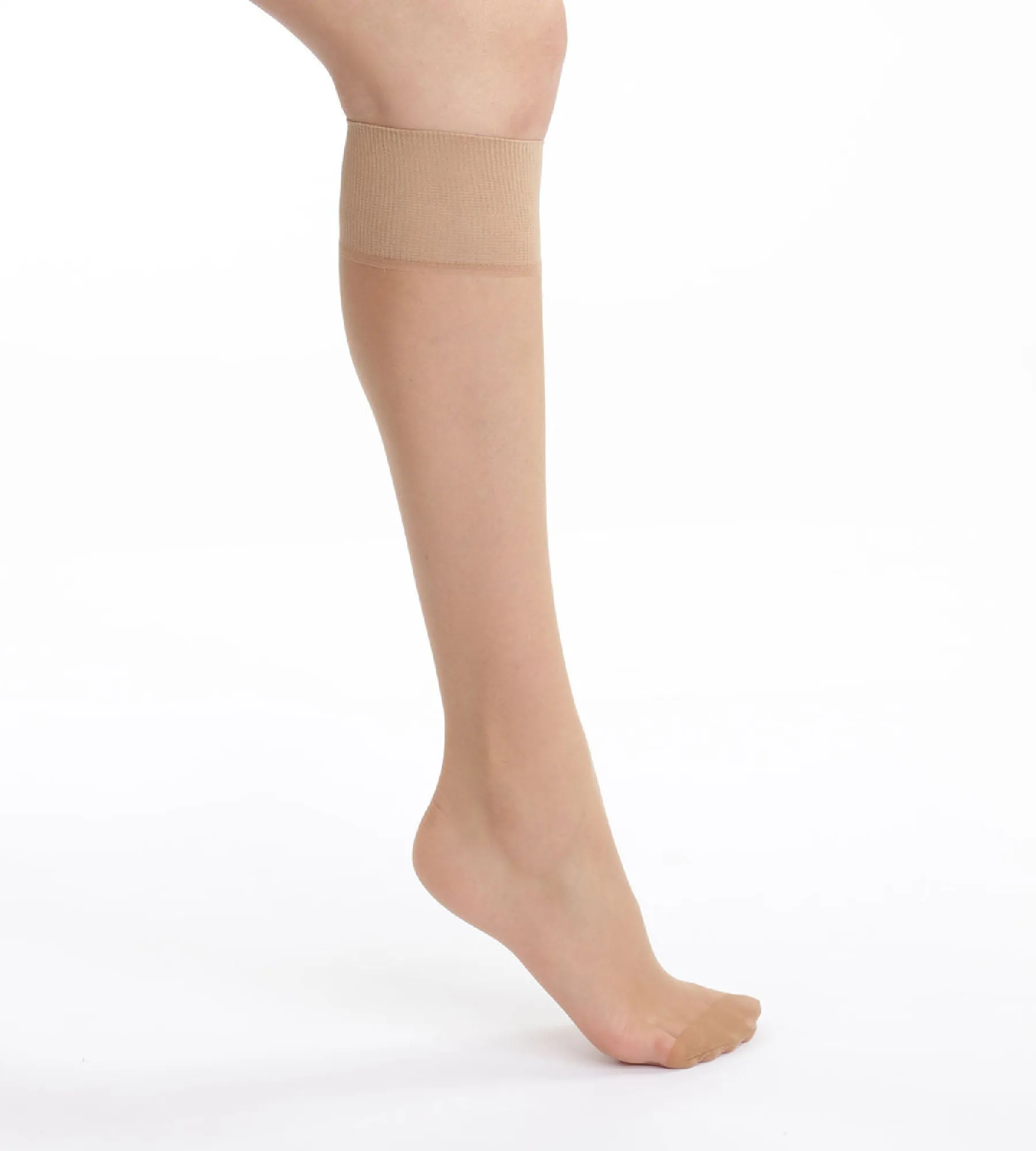 Pack of 2 pairs of Mes Essentiels 15 sheer knee highs in amber