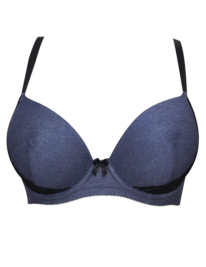 Parfait Casey 2801 Denim Blue Plunge Molded Bra