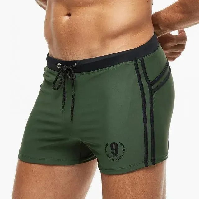 Patchwork Swim Trunk For Men