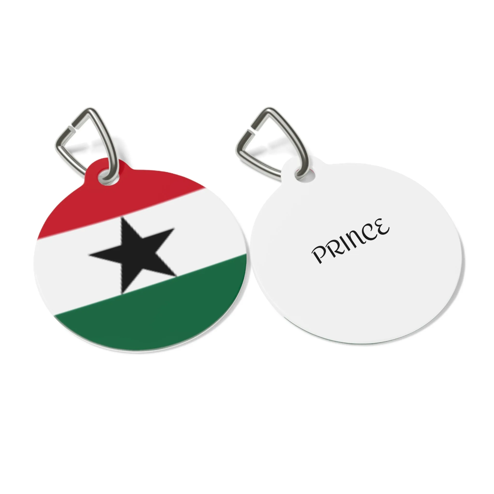 Personalized Ghana Flag Pet Tag for Dogs and Cats - Custom Name Tag for Pets