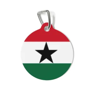 Personalized Ghana Flag Pet Tag for Dogs and Cats - Custom Name Tag for Pets