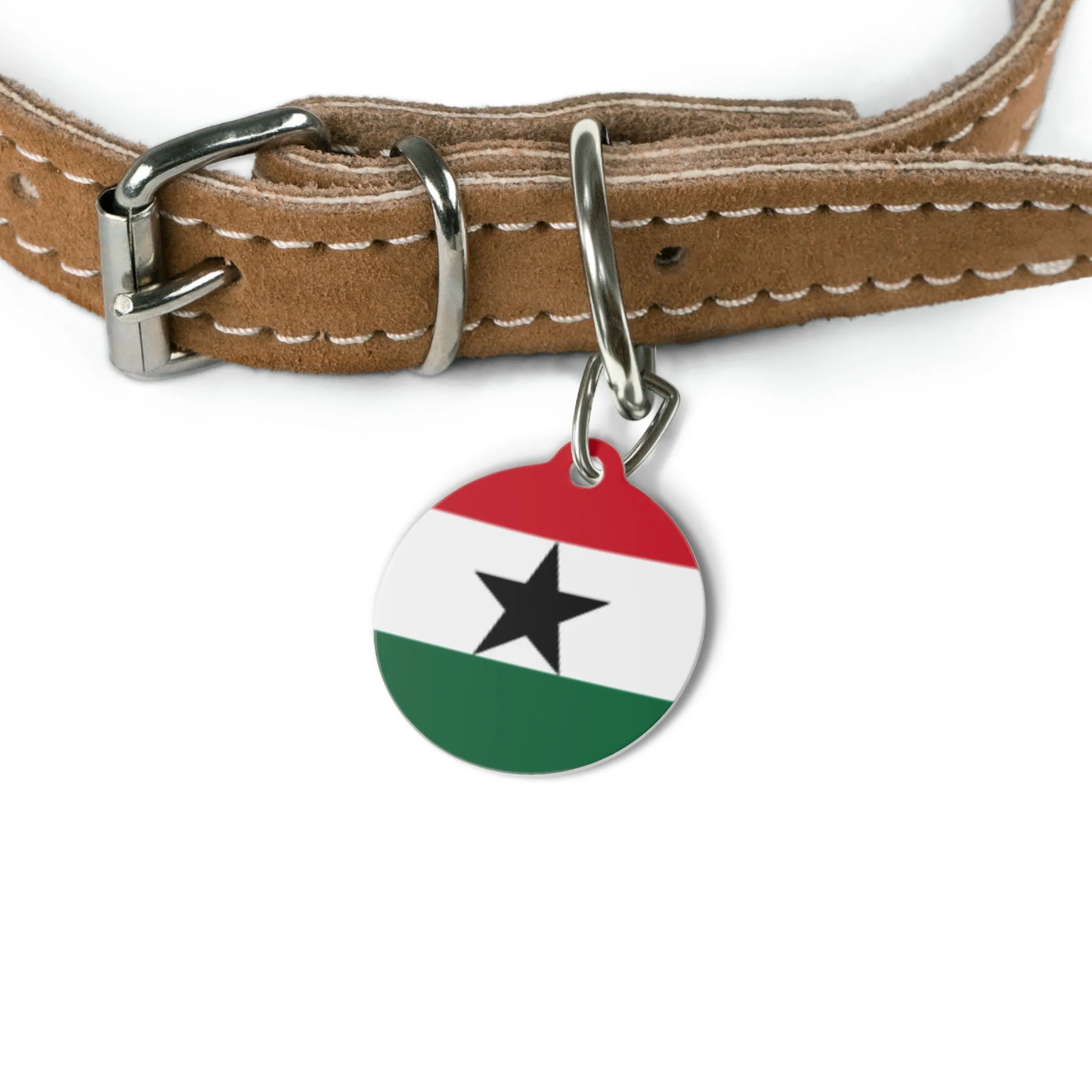 Personalized Ghana Flag Pet Tag for Dogs and Cats - Custom Name Tag for Pets