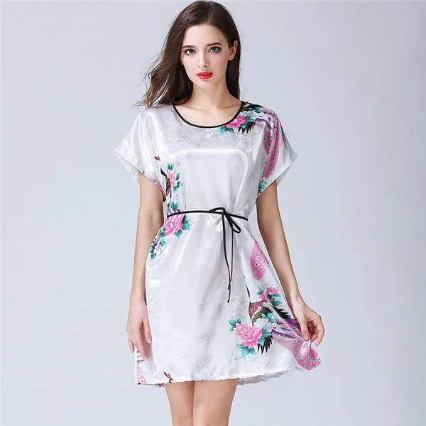 Plus Size Ladies Cartoon Sleepwear Long Sleeve Cute Nightdress Negligee Summer Cotton Nightgown Casual Nightshirt Home Dress
