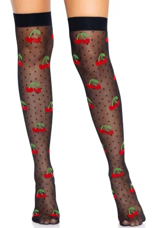 Polka Dot Cherry Stockings