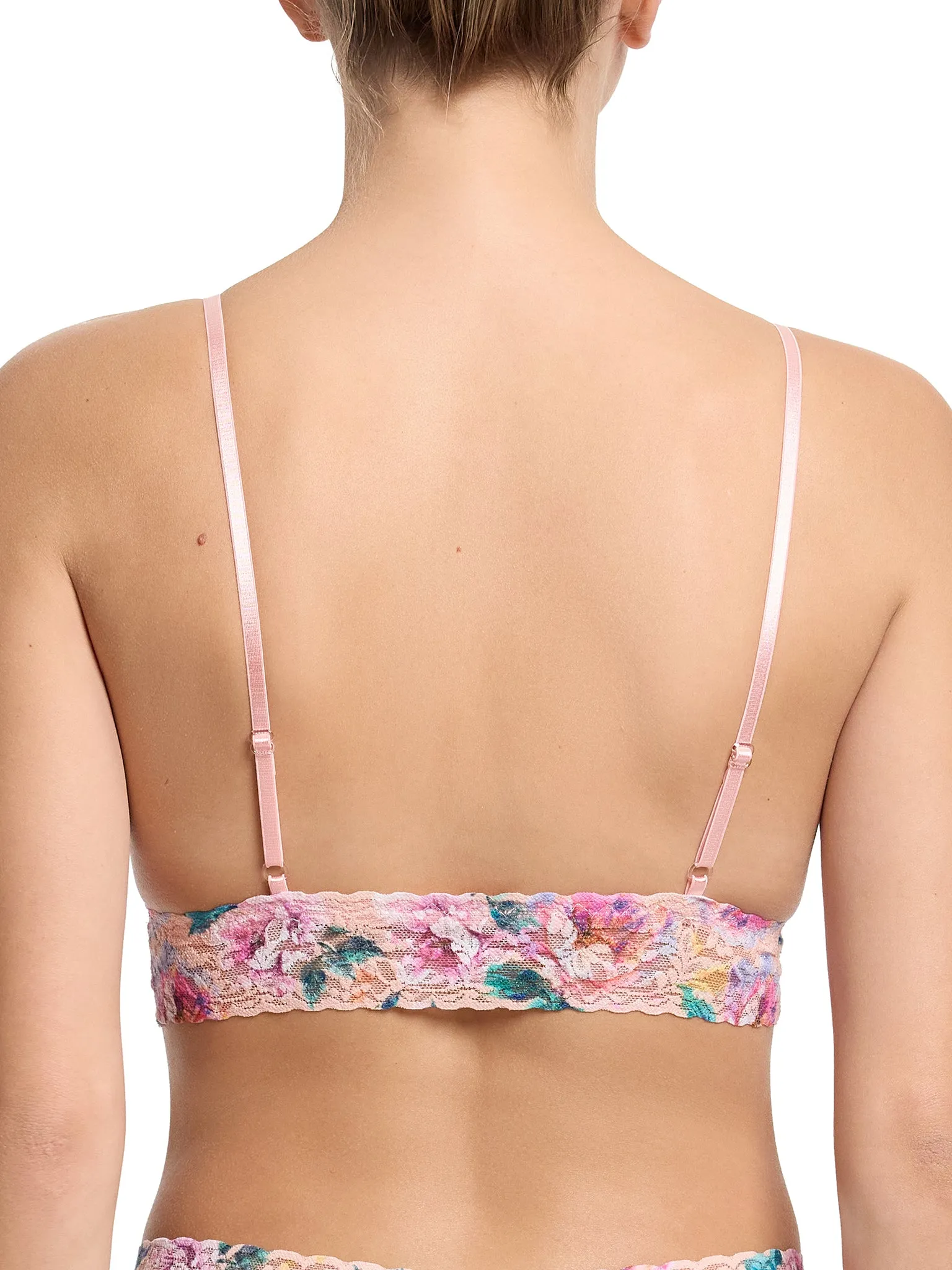 Printed Signature Lace Padded Triangle Bralette Buy Myself Flowers
