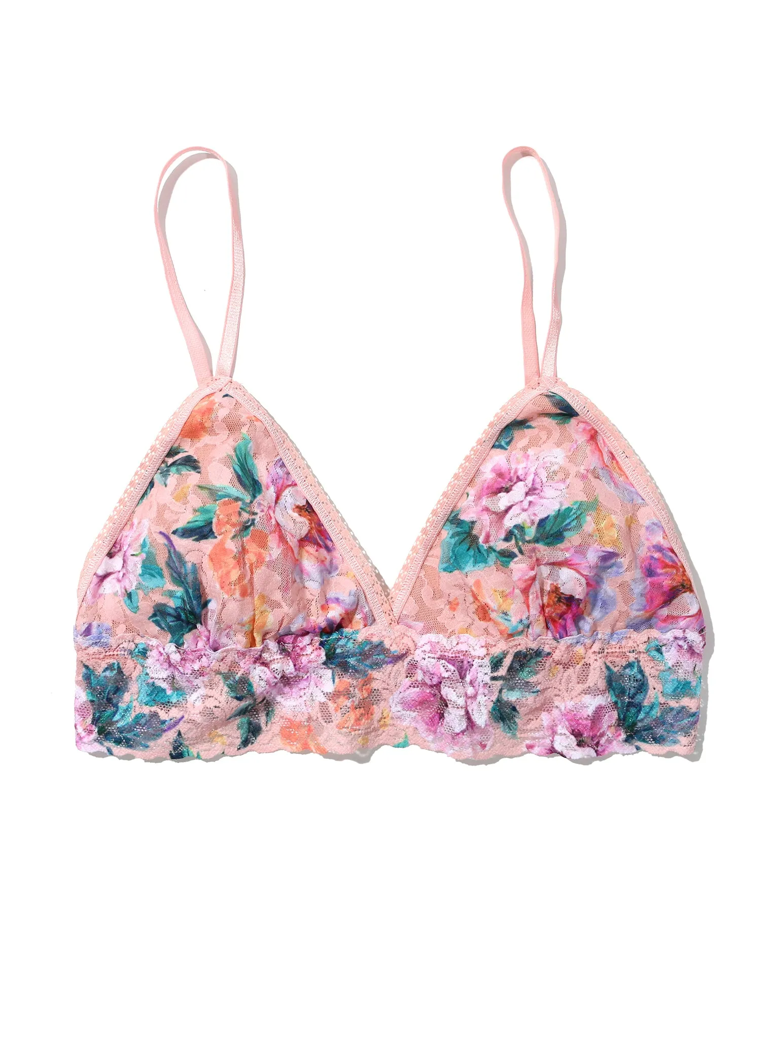 Printed Signature Lace Padded Triangle Bralette Buy Myself Flowers