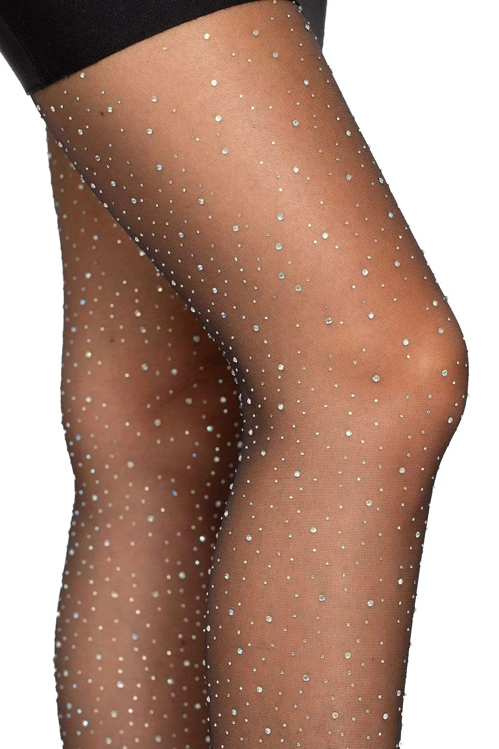 Rhinestone Sheer Spandex Pantyhose